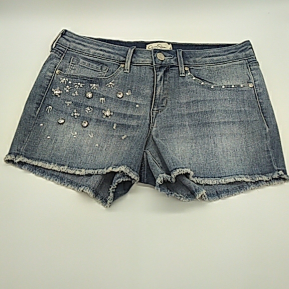 Jessica Simpson Pants - Jessica Simpson jean shorts size 28 jeweled